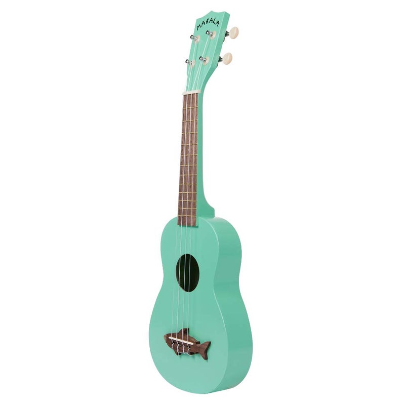 Kala Surf Green Soprano Shark Ukulele - MK-SS/GRN Bundle with a Tuner and Polishing Cloth - Image 4
